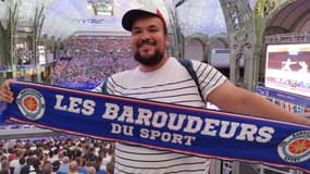 Othmane, 33 ans, à la finale du sabre dames au Grand Palais (le 29/07/2024)