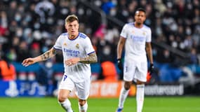 Toni Kroos avec le Real Madrid contre le PSG en C1, le 15 février 2022