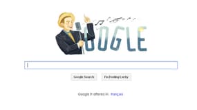 Le doodle du jour de Google est consacré au chanteur Charles Trénet.