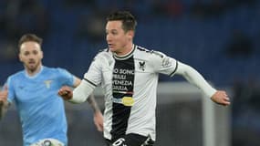 Florian Thauvin avec l'Udinese contre la Lazio en mars 2024