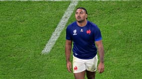 Peato Mauvaka après la défaite de la France face à l'Afrique du Sud en quart de finale de la Coupe du monde de rugby