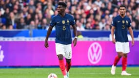 Le milieu de terrain de l'équipe de France Aurélien Tchouameni jouera en bleu-blanc-rouge face à l'Australie