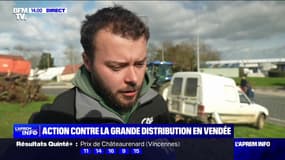 Colère des agriculteurs: un Leclerc bloqué en Vendée "pour maintenir la pression"