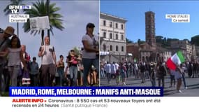 Madrid, Rome, Melbourne: manifestations anti-masque - 05/09