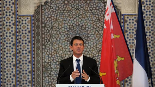 Manuel Valls, ce jeudi à l'inauguration de la Grande mosquée de Strasbourg