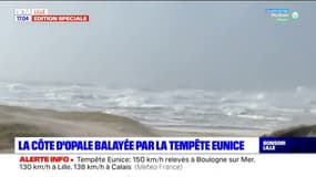 Tempête Eunice: la Côte d'Opale balayée par de fortes rafales de vent