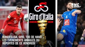 Bundesliga, Giro, TQO de hand ... : les événements annulés ou reportés ce vendredi