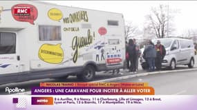 RMC chez vous : Une caravane pour inciter à aller voter à Angers - 21/02