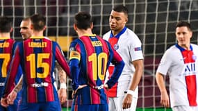 Lionel Messi et Kylian Mbappé au match aller
