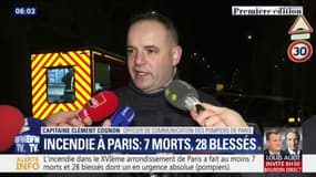 L'incendie dans un immeuble à Paris n'est toujours "pas éteint" et le bilan peut "encore évoluer", selon le porte-parole des pompiers
