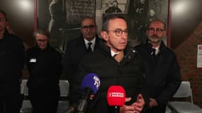 Le ministre de l'Intérieur Bruno Retailleau à Aubervilliers le 31 décembre 2024