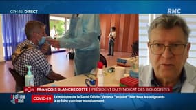 INFO RMC - François Blanchecotte, président du syndicat des biologistes, annonce que le gouvernement a demandé un dépistage massif de la population ce week-end