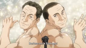 Sarkozy et Berlusconi, Fantasme ultime dans un anime japonais.