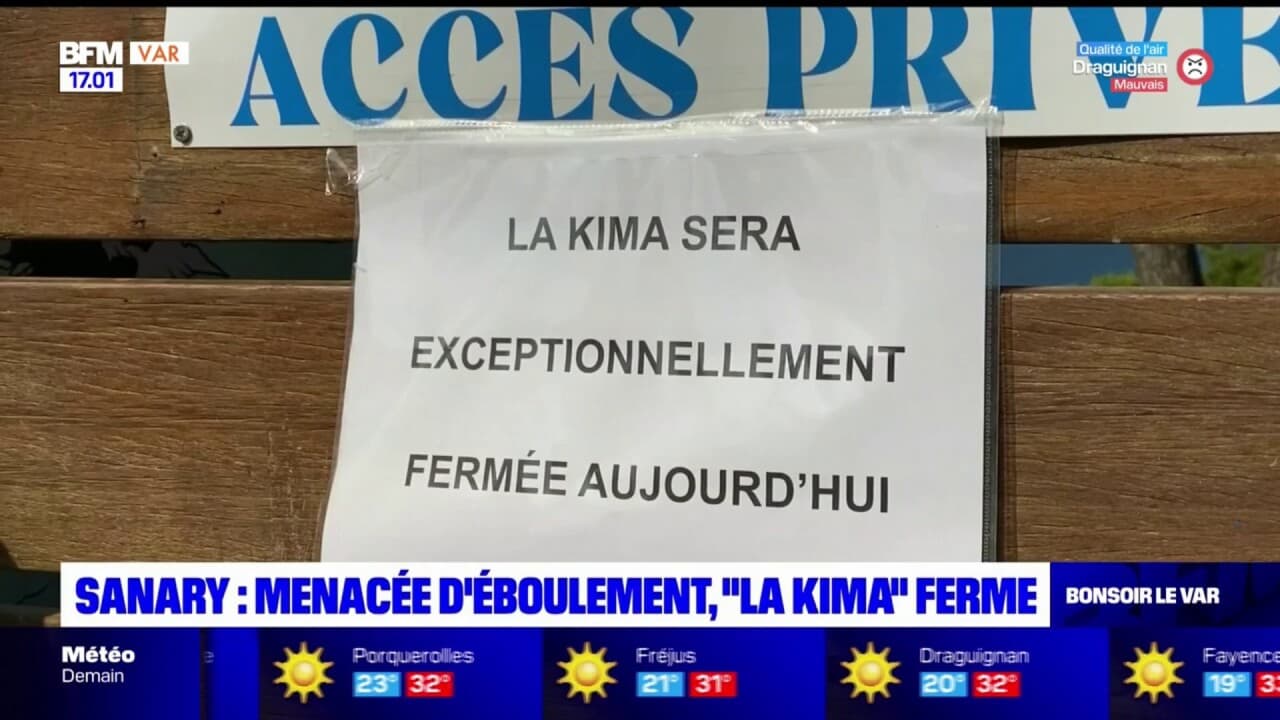 Sanary menacé d'éboulement, le restaurant "La Kima" est fermé depuis lundi