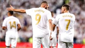 Karim Benzema et Eden Hazard sous le maillot du Real Madrid