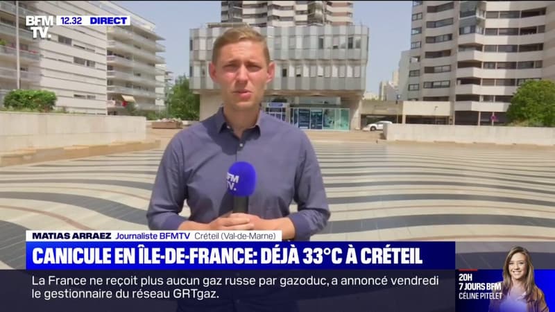 Canicule: déjà 33°C à Créteil, les habitants en quête d'îlots de fraicheur