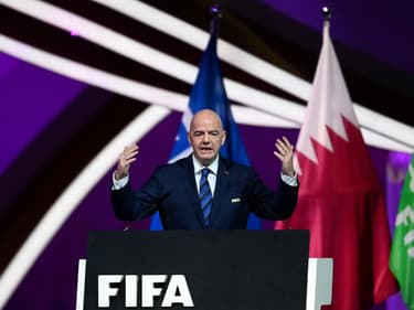 Gianni Infantino lors du congrès de la Fifa à Doha, le 31 mars 2022