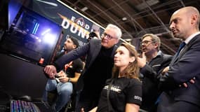 Bruno Le Maire et Jean-Noël Barrot, ministre de l'Economie et ministre délégué en charge du Numérique, à la Paris Games Week, le 1er novembre 2023.