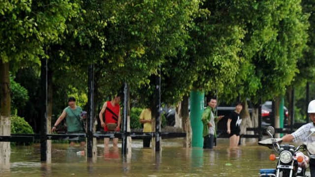 Le typhon Nepartak a provoqué d'importantes inondations samedi en Chine.