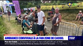 Championnats de France de cyclisme: ambiance conviviale dans la fan zone de Cassel