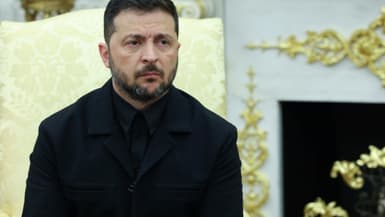 Le président ukrainien Volodymyr Zelensky et Donald Trump, dans le Bureau ovale de la Maison Blanche, le 18 août 2025