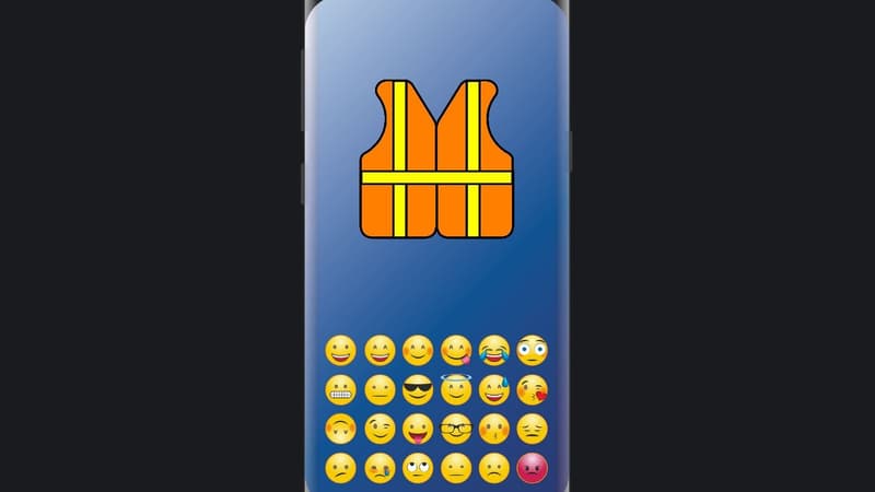 Un emoji "gilet de sécurité" a été déposé en septembre dernier. Image d'illustration