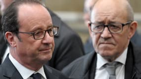 François Hollande et Jean-Yves Le Drian le 28 avril 2017.
