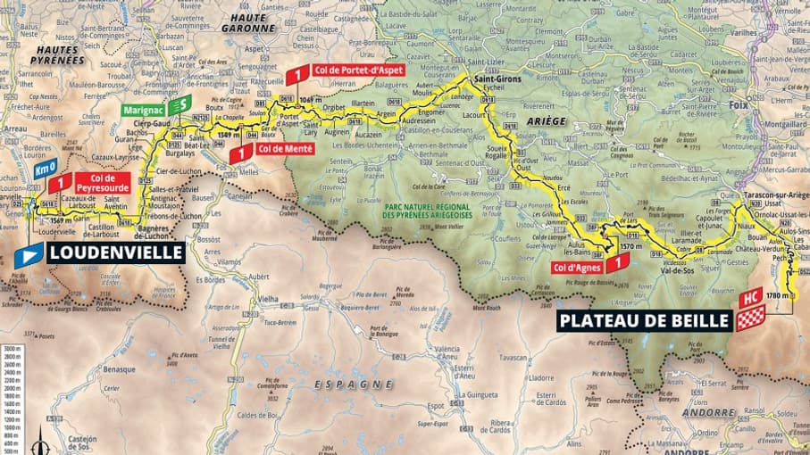 Le parcours de la 15e étape du Tour de France 2024 Le parcours de la 15e étape du Tour de France 2024