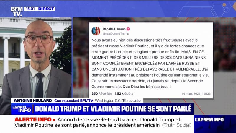 Donald Trump affirme avoir eu un échange téléphonique 