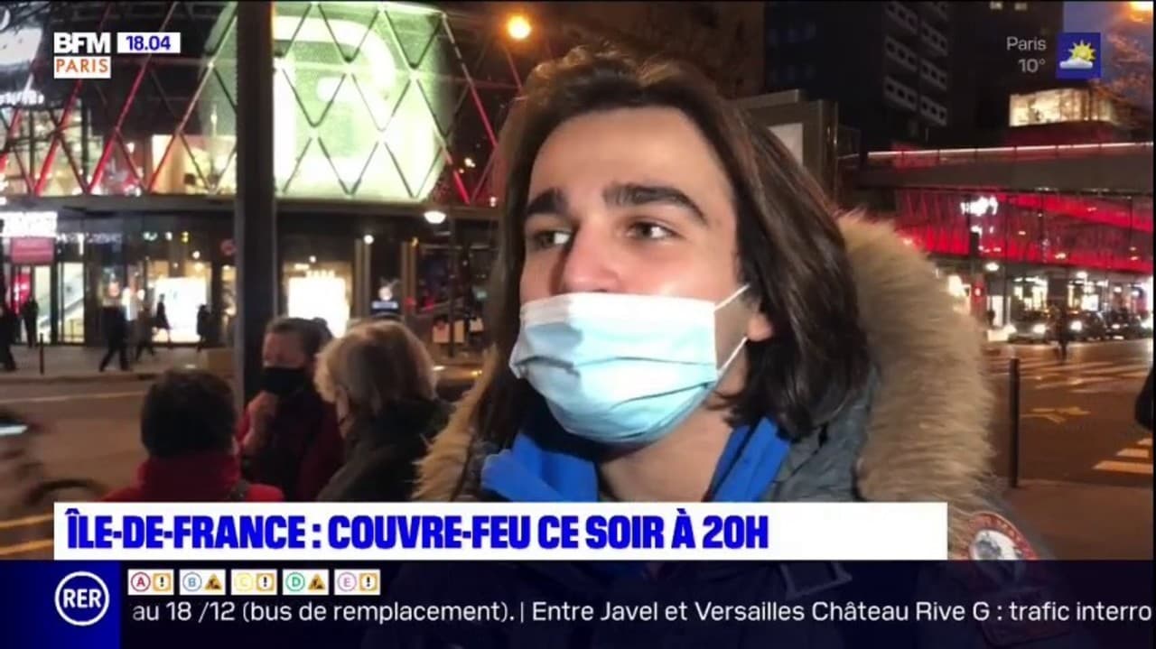 ÎledeFrance retour du couvrefeu à 20 heures ce mardi