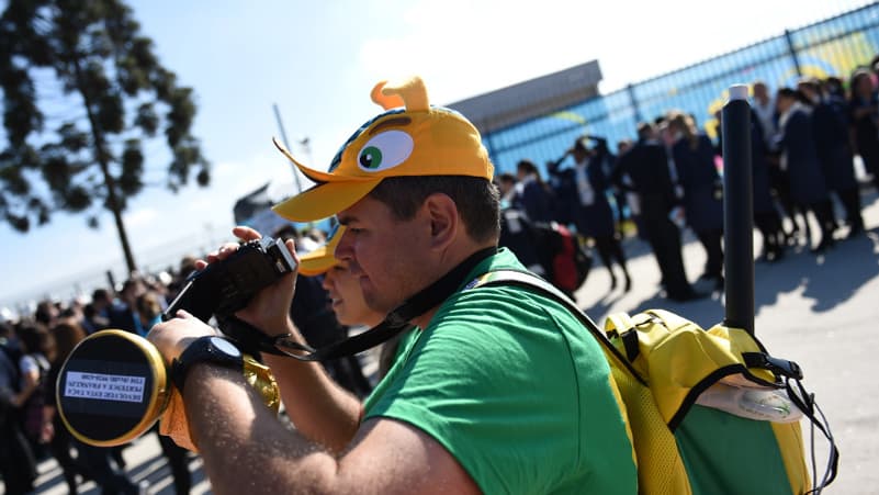 Un supporter à Sao Paulo