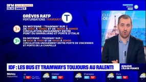 Ile-de-France: les bus et tramways toujours au ralenti