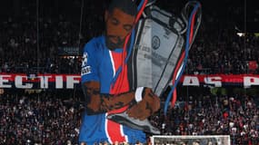 Le tifo des ultras du PSG en hommage à Presnel Kimpembe, le 14 septembre 2025 au Parc des Princes