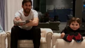 Lionel Messi avec son fils