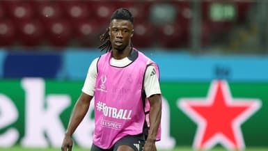 Le milieu français Eduardo Camavinga lors d'un entraînement du Real Madrid, le 13 août 2024