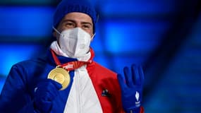 Quentin Fillon Maillet a reçu sa quatrième médaille lors des JO de Pékin.