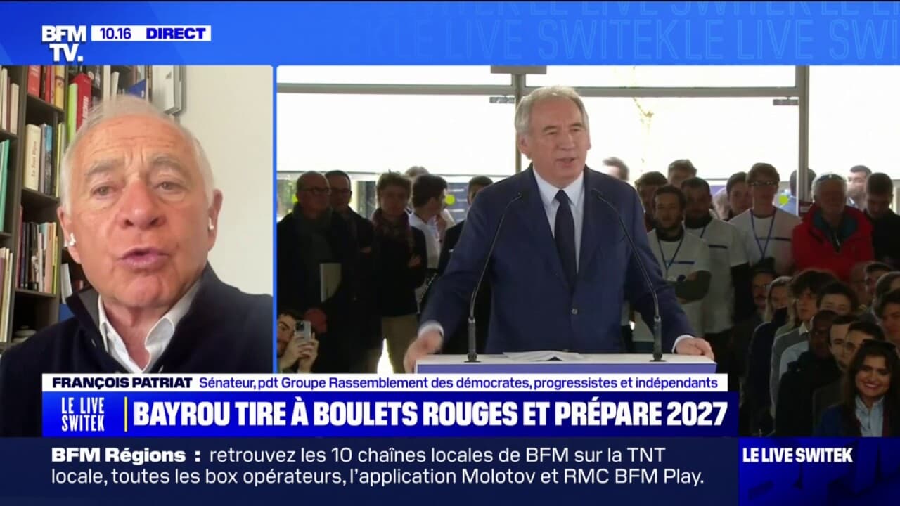 Désaccords avec François Bayrou pour François Patriat (sénateur RDPI