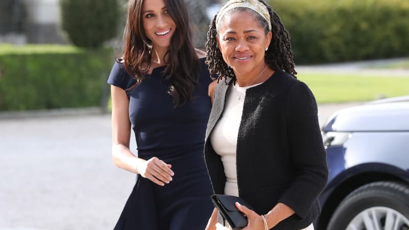 Meghan Markle et sa mère Doria Ragland à la veille du mariage royal, en 2018.