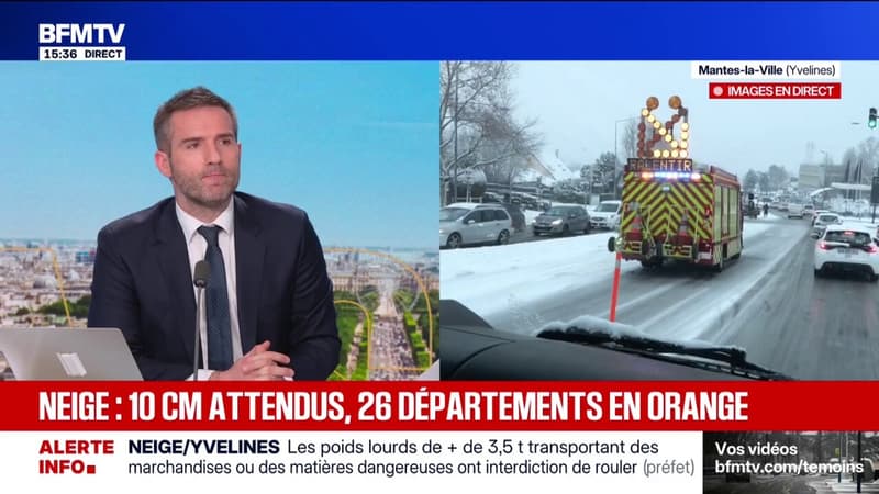 Neige: des conditions de circulation difficiles en région parisienne, la limite de vitesse abaissée à 80km/h