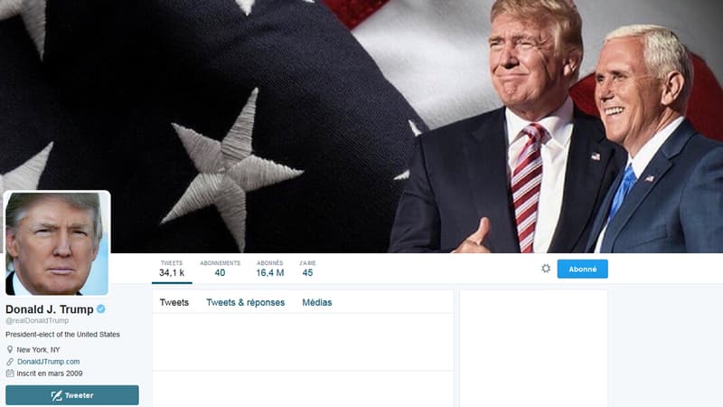 Le compte Twitter de Donald Trump