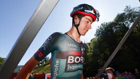 Cian Uijtdebroeks, sous les couleurs de son ancienne équipe, le 14 septembre 2023, sur le Tour d'Espagne