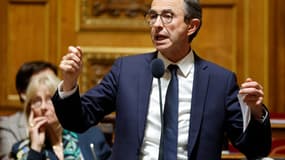Bruno Retailleau, chef de file des sénateurs LR, au Sénat le 7 novembre 2023