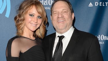 Jennifer Lawrence et Harvey Weinstein en 2013 à Los Angeles.