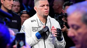 Nate Diaz avant son combat contre Jorge Masvidal pour la ceinture "BMF" en novembre 2019