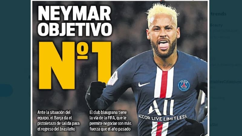 Neymar fait la Une du quotidien Sport ce mercredi
