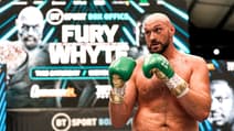 Tyson Fury  à l'entraînement avant son combat face à Dillian Whyte, le 19 avril 2022