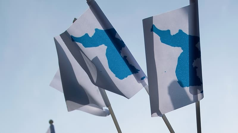 Le drapeau de la Corée unifiée