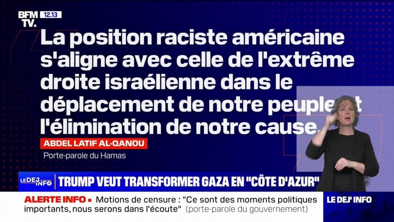 Contrôle américain de Gaza: le Hamas dénonce la 