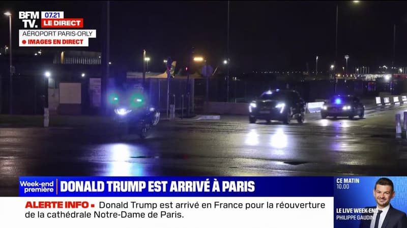 Réouverture de Notre-Dame: Donald Trump est arrivé à l'aéroport d'Orly