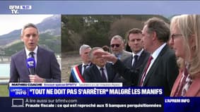 Emmanuel Macron à Savines-le-Lac: l'allusion du président de la République à la réforme des retraites à la fin de son discours sur le plan eau